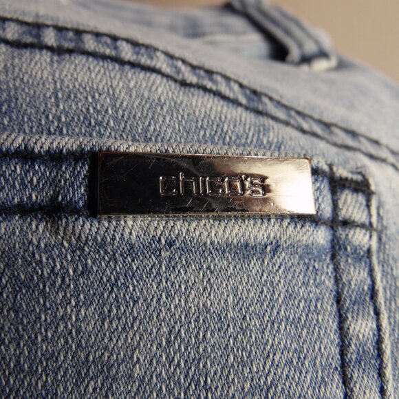 Chicos Jeans Womens Size 0 Blue So Lifting Slim Leg Mid Rise EUC - Picture 6 of 13